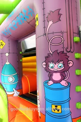 inflatable mattress games with a roof to protect children