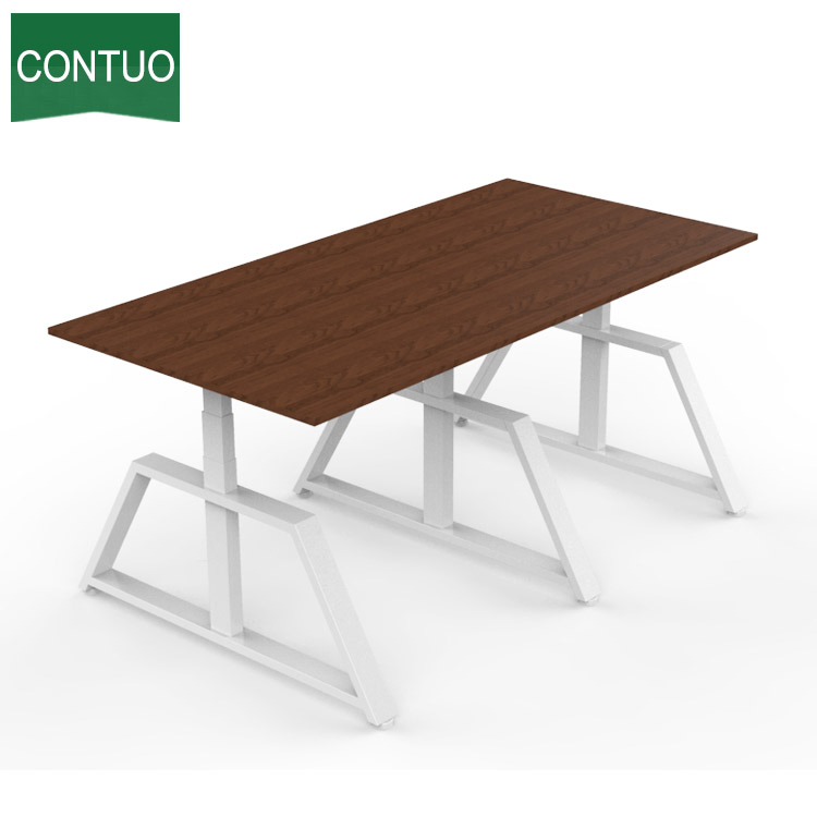 Mesa de escritorio de reunión de mesa de altura ajustable estilo moderno