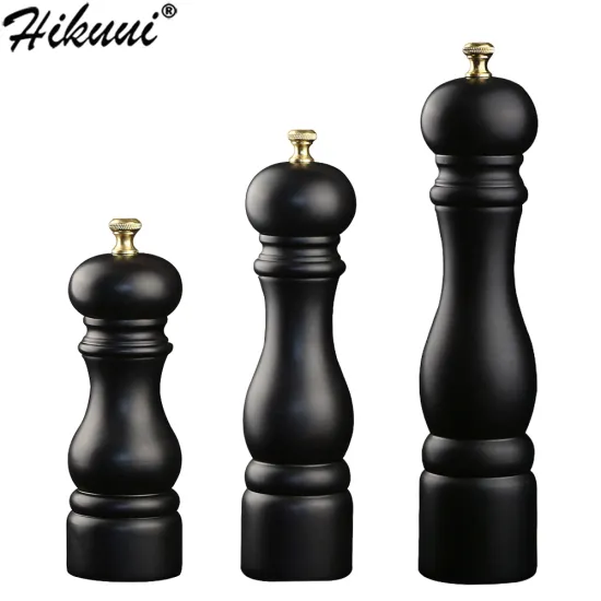 Classic Kitchen Wood Salt Pepper Mill Manual Wooden Peper Grinder Porcelain Core Salt Grinder Kitchen BBQ Pepper Mills