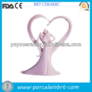 pink sweet love ceramic heart shaped wedding decor