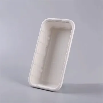 Disposable sugarcane bagasse paper tray for cake
