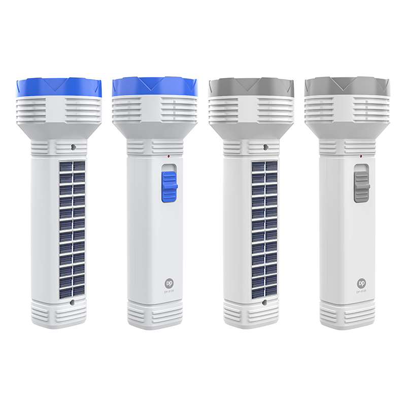 Solar Panel LED Flashlight Type-C