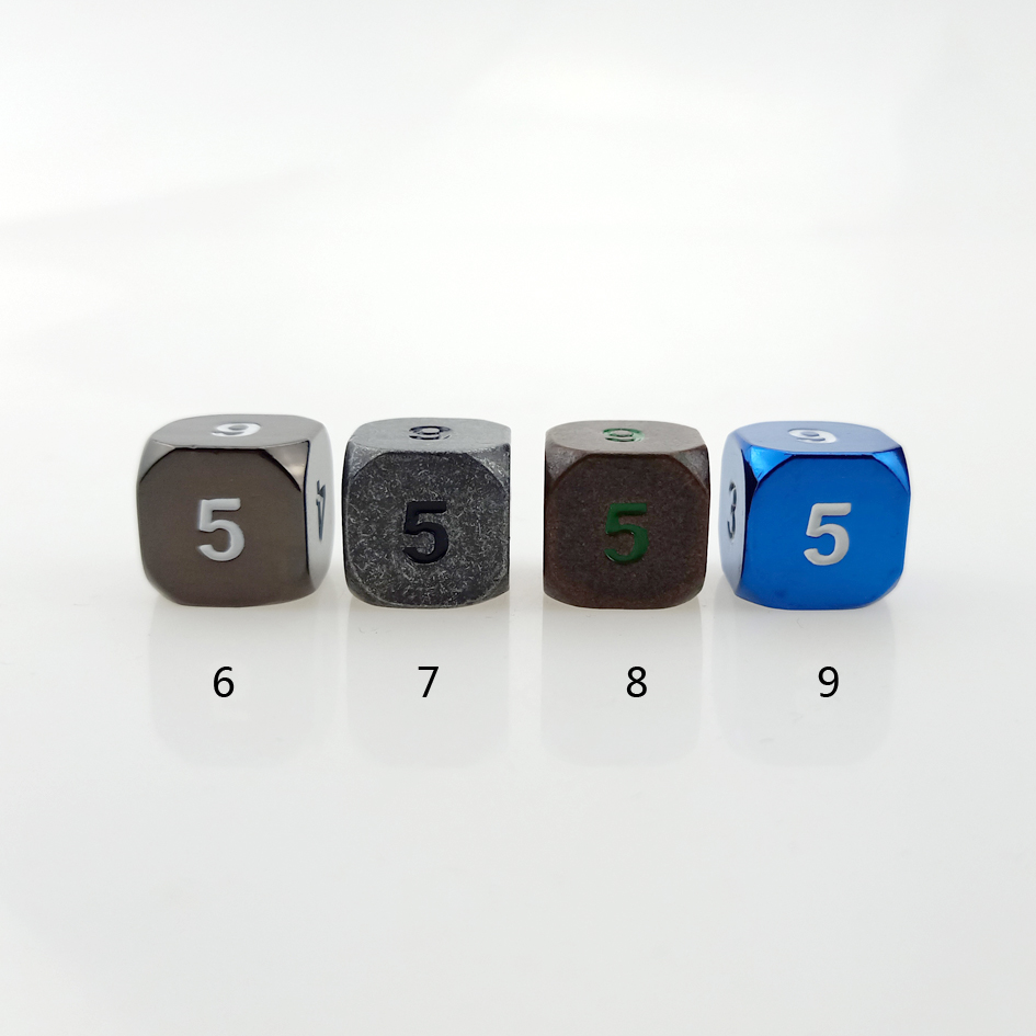 Rollooo 6 Sided Dice Single Metal d6