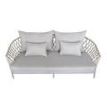 Silla de playa blanca PE Wicker