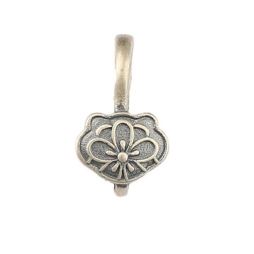 Sterling Silver Flower Ruyi Hook Buckle Bracelet - DIY Handmade Jewelry Gift