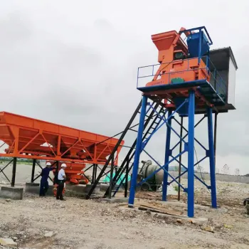 YILI 35m3/h Button Type Semi-auto Skip Hopper Concrete Batching Plant