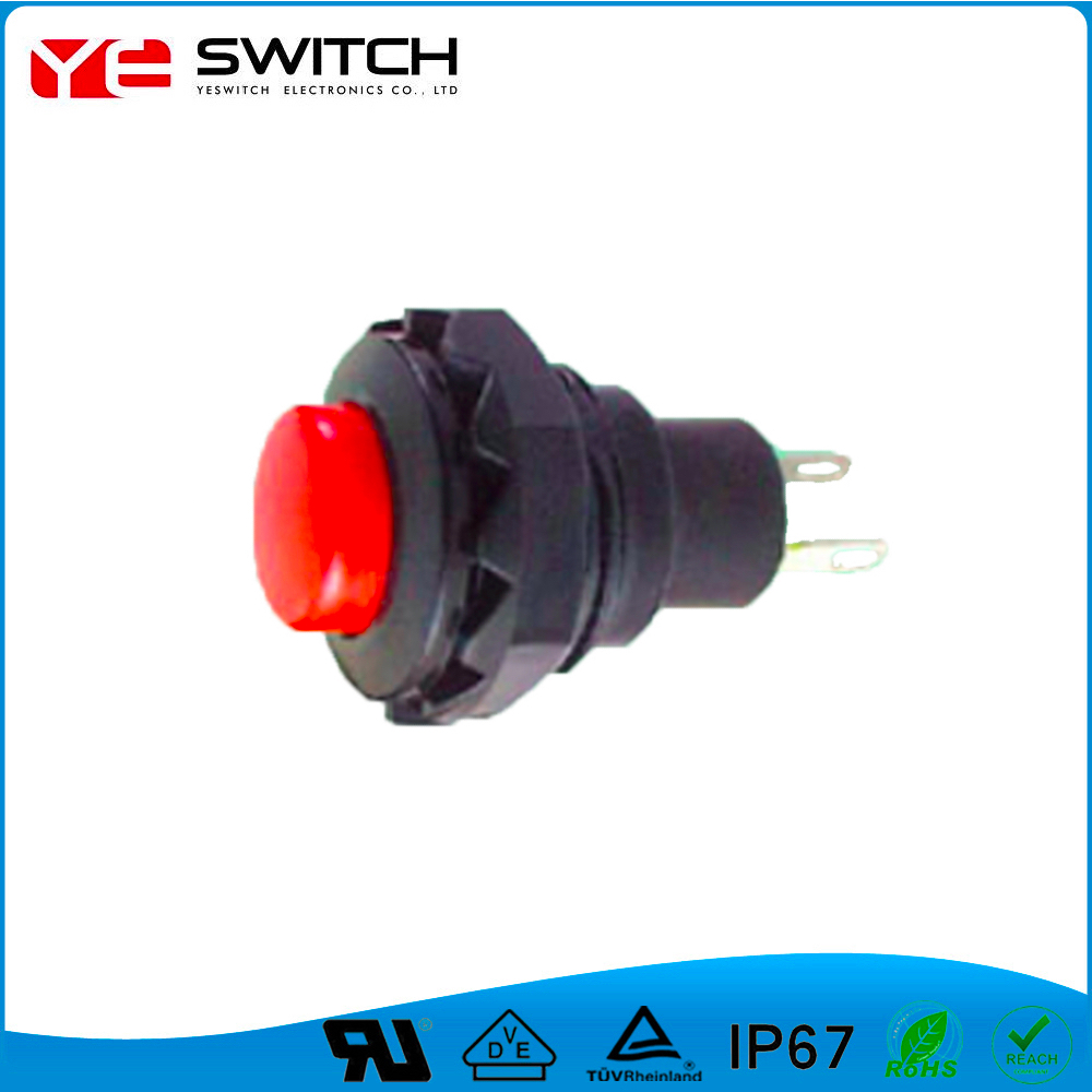 red1.5a 250VAC المزلاج لحظة الزر 2pin spst