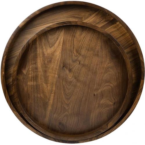 Round Wooden Tray Wood Tier Tray For Food