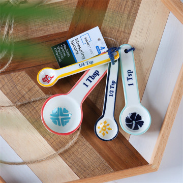 Hot Selling Cute Mini Ceramic Measuring Spoons Set for Tea, Coffee, and Spices