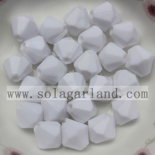 4-20MM Grade A Acrylic Opaque Bicone Beads