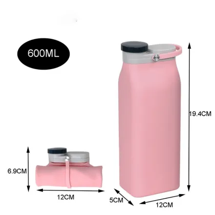 600ML Silicone Milk Bottle: BPA-Free, Collapsible, and Reusable Water Bottle