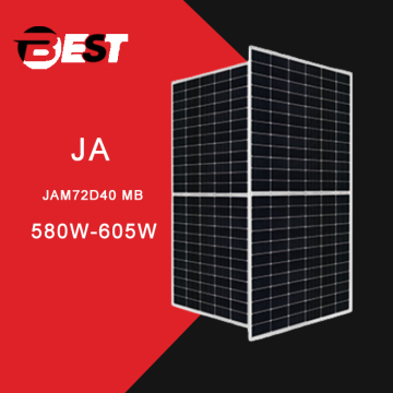 580-605W JAM72D40 MB وحدات زجاجية مزدوجة الوجه من النوع n