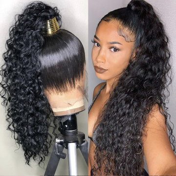 Super Long Human Hair Lace Wigs Vendor,Wholesale 150% 180% Density Indian Remy Hair Pre Plucked Transparent 360 Lace Front Wig