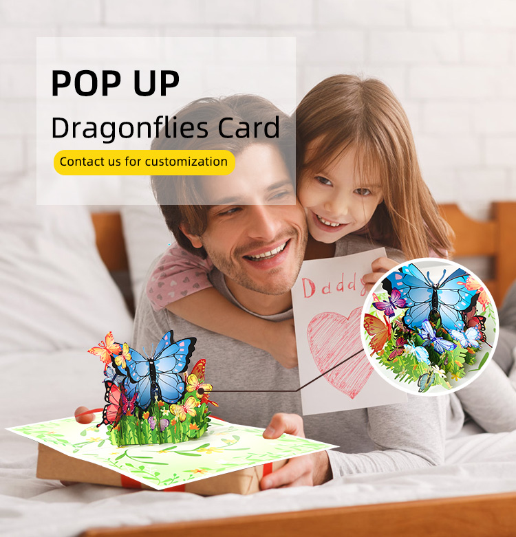 3D Blue Butterfly Pop Up Card