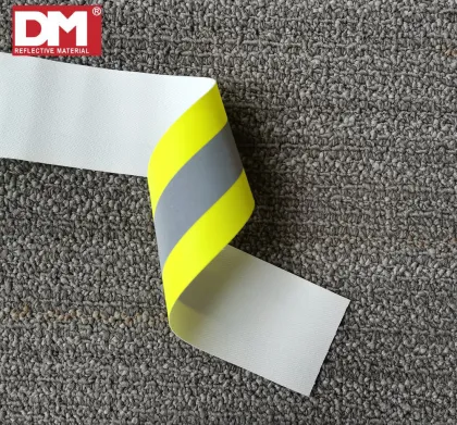 Lime Green Premium Reflective FR-Treated Cotton Vest Trim 5cm