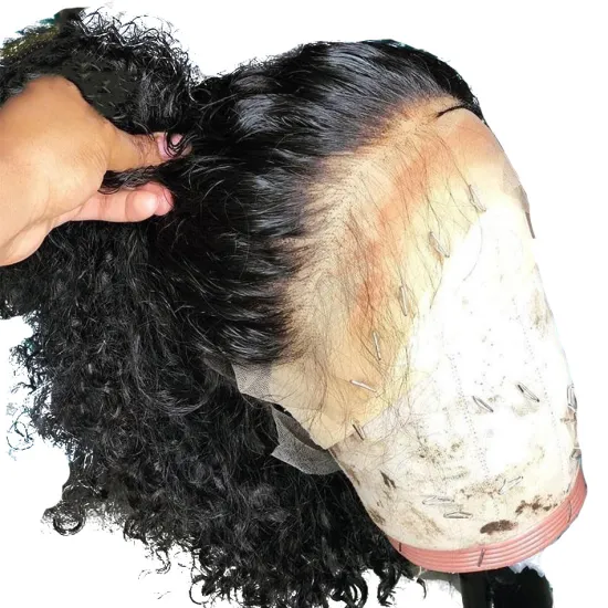 Full Transparent 360 Lace Frontal Wig Wholesale Raw Indian Virgin Human Hair Afro Kinky Curly Hd Swiss Lace Front Wig Vendor