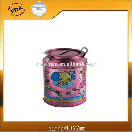 Milk Tin Can with Coin Slot