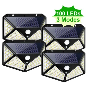 Outdoor IP65 Waterproof Solar Power LED Motion Sensor Security Wall Lamp for Garden, Stairs, Porch & Street Lighting