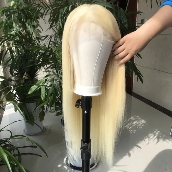 Silky Straight Brazilian Hair blonde 613 lace front wig human hair, 613 wig vendor in Xuchang