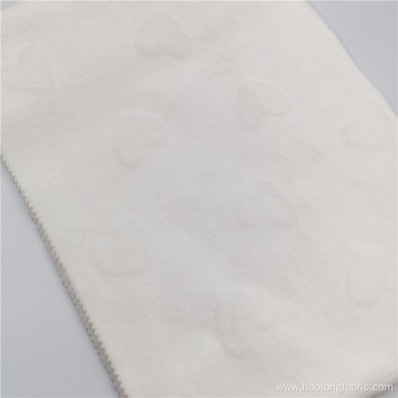 Elegant Polyester Cut Flowers White Flannel Fabrics