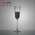 Lead free Crystal Blue Goblet Flutes Glasses