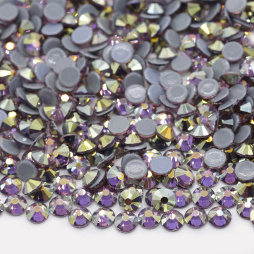 AB Color Hotfix Crystal Stones und Glas Strasssteine ​​für DIY -Kleidung: Größen SS8, SS10, SS12, SS16, SS20