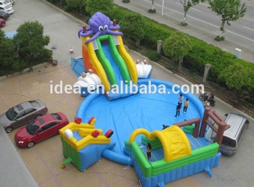 hotsale inflatable pool slide water park, inflatable water sports games W2014