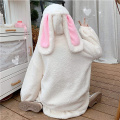 lamb fleece furry rabbit sweater coat women
