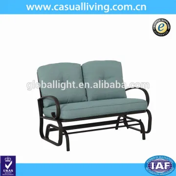 High Quality Metal Aqua Loveseat Glider Chair