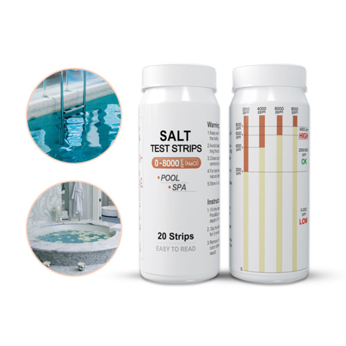 شرائط اختبار الملح لاختبار كلوريد الصوديوم في حمام السباحة