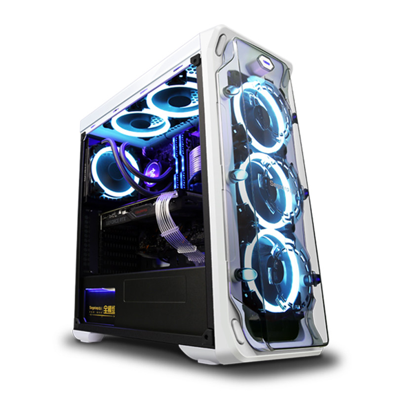 LUX large computer case desktop air-cooled water-cooled full side through ATX mid-tower dust-proof gaming case