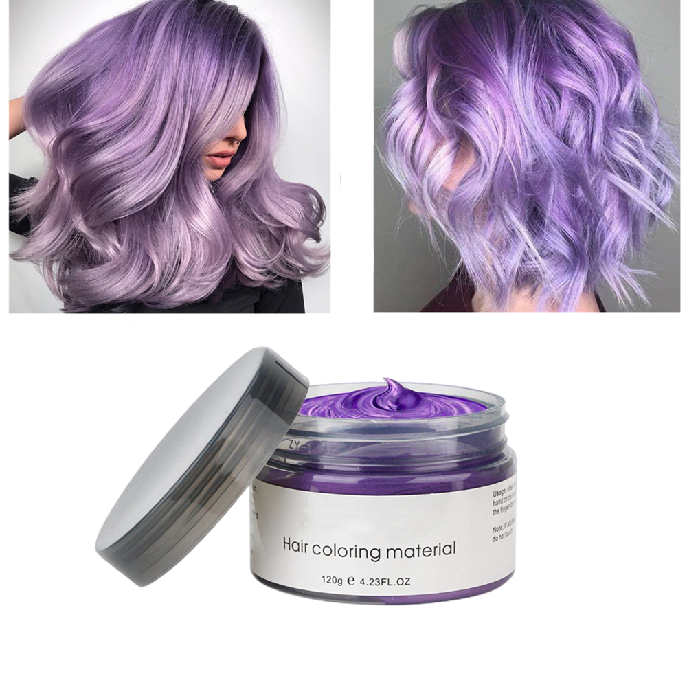 Cera per tintura da colorare per capelli, cera per capelli istantanei viola