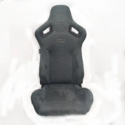 Adjustable Gray PVC leather universal racing car seats