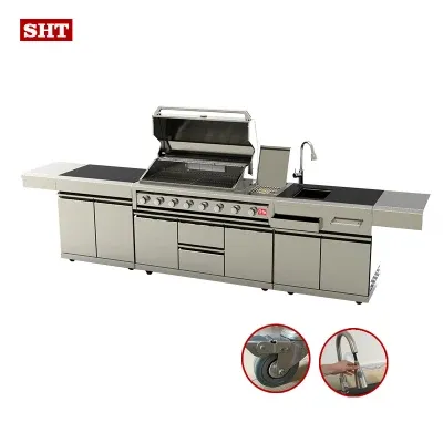 2022 Sht Modular Modern Stainless Steel BBQ Grill Outdoor Kitchen