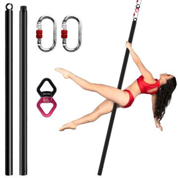 Portable Dancing Pole Kit: Premium 45mm Diameter Pole for Home Fitness with Rigging Hardware
