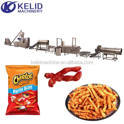 Puffed Corn Curl Snack Manufacturing Machine: Cheetos Kurkure Extruder