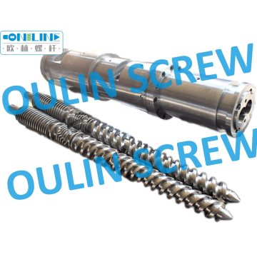 Bimetal/ SKD61 Liner 55/120 Twin Conical Screw and Barrel for High CaCO3