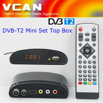 DVB-T2 mini Digital TV receiver Set Top Box Home HDTV HDMI USB