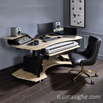 Scrivania Da Studio Per Musicisti - 3 Ripiani Con Rack Integrato Per Home Studio E Registrazione - Foto 8