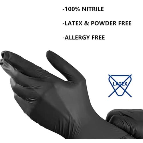 Black Nitrile Disposable Gloves Multi Purpose Use