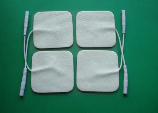 Tens Electrodes For Tens Machine, Health Pad, Square Deglutition Electrode Pad With Wire / Tens Electrodes Pads