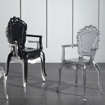 Elegant Transparent Resin Princess Plastic Acrylic Crystal Dining Chair