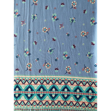 Border Design Rayon Twill 3024S Printing Woven Fabric