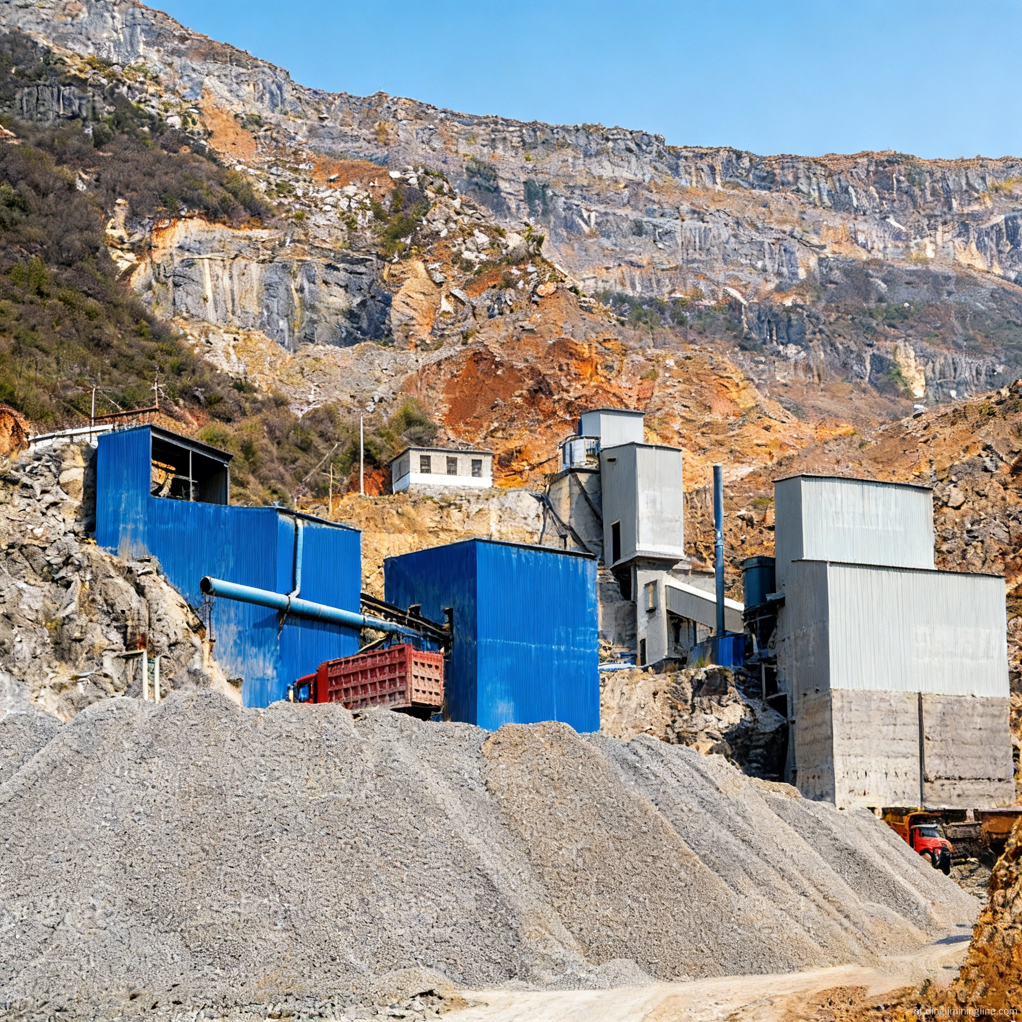 Linha de processamento de calcário otimizada com capacidade de 500 TPH