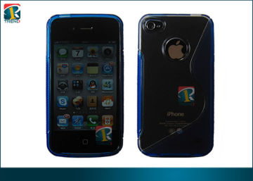Eco-friendly Simple, Generous, High Grade S Shape Tpu / Pc Protective Case For Iphone 4