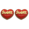 Colorful Sweet Heart Biscuits Resin Decoration Craft Falt back Cabochon Scrapbooking Hair bow Center Embellishments DIY