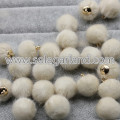 16 MM Mink Fur Ball Pompom Pom Ball Charm Hangers