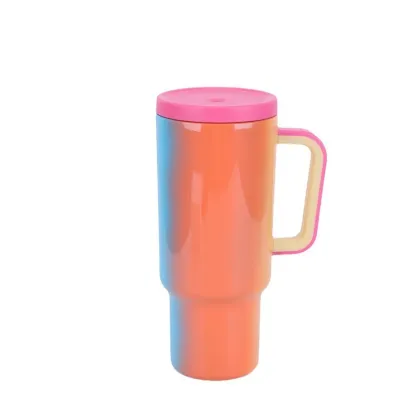 Gradient Rainbow Paint Vacuum Handle Car Cup