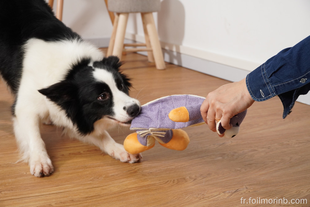 Jouet à mâcher pour chien en peluche en peluche mignon qui grince et qui respecte l&#39;environnement