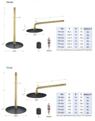 Braçadeira de metal sem tubo na haste da válvula de pneu TR542